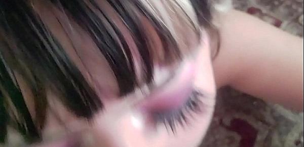  Emo teen isabella velwood gets a messy facial